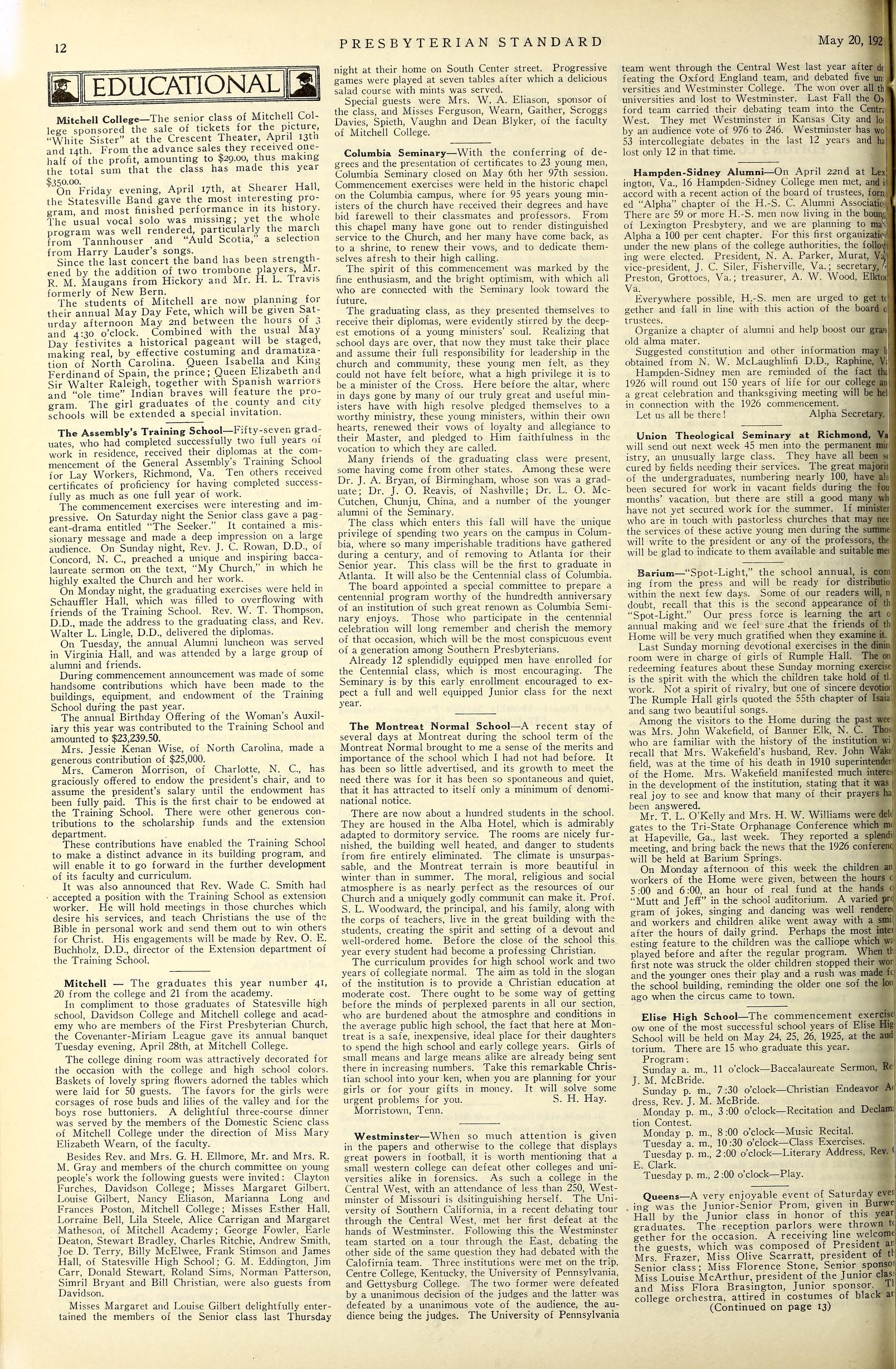 Son Graduates from Columbia Seminary